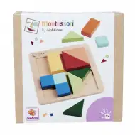 Eichhorn: Dřevěná Montessori barevná a tvarová skládačka – Logická hra pro malé ruce - Simba Toys