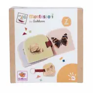 Eichhorn: Dřevěná Montessori knížka se zvířaty – Poznávej zvířata s přirozenými obrázky – Simba Toys