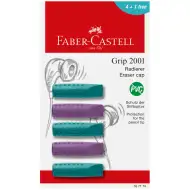 Faber-Castell: GRIP sada 5 ks nástavců na gumu v barvách fialové a modré