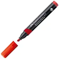 Faber-Castell: Permanentní popisovač červený alkoholový fix se seříznutým hrotem