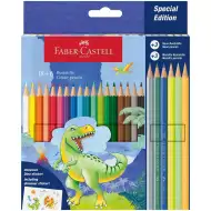 Faber-Castell: Sada barevných tužek s dinosaury 18+6 ks