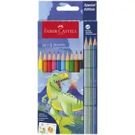 Faber-Castell: Sada barevných tužek s dinosaury, balení 10+3 ks