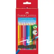 Faber-Castell: Sada barevných tužek s gumou na konci, 12 ks