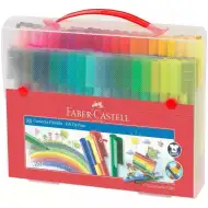 Faber-Castell: Sada fixů Connector – 80dílná sada v praktickém plastovém boxu