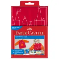 Faber-Castell: malířská zástěra pro děti v červeno-oranžové barvě