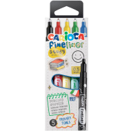 Fineliner Study Selection 5dílná sada tenkých fixů 0,5 mm - Carioca