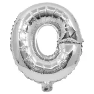 Fóliový balón ve tvaru písmene stříbrné barvy – písmeno O 32 cm