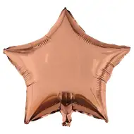 Fóliový balónek ve tvaru hvězdy – růžové zlato 46 cm