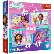 Gabin domeček pro panenky 4 v 1, puzzle 35-48-54-70 dílků - Trefl