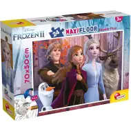 Hlavní postavy Ledového království 2 v 1 maxi puzzle 24 dílků a omalovánka 70x50 cm – Lisciani