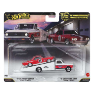 Hot Wheels: 72 Chevy Ramp Truck autotransportér a 66 Chevrolet Corvair autíčko 1/64 - Mattel