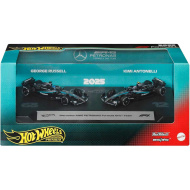 Hot Wheels F1 sada 2 autíček - Mercedes: Antonelli + Russell - Mattel