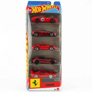Hot Wheels Ferrari pětidílná sada autíček 1:64 – Mattel