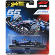 Hot Wheels Premium: Atlassian Williams Racing F1 tým #55 autíčko Formule 1 1/64 - Mattel