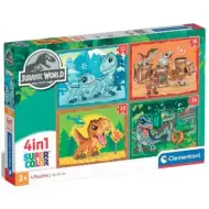 Jurassic World 4 v 1 puzzle 12-16-20-24 kusů - Clementoni