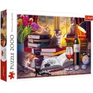 Kočičí večer 2000dílné prémiové puzzle - Trefl