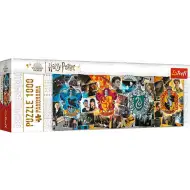 Kouzelný svět: Panorama puzzle 1000 dílků čtyř domů v Bradavicích - Trefl