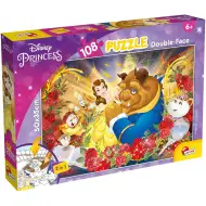 Kráska a zvíře 2 v 1 puzzle a omalovánky, 108 dílků, 50x35 cm – Lisciani