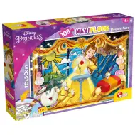 Kráska a zvíře Belle 2 v 1 puzzle a omalovánka 108 dílků 70x50 cm - Lisciani