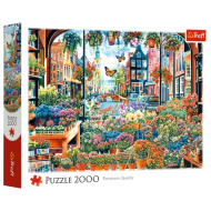 Květinářství v Amsterdamu – Prémiová kvalita, puzzle 2000 dílků – Trefl