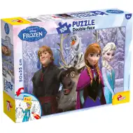 Ledové království – Síla přátelství 2 v 1, puzzle se 108 dílky a omalovánka 50x35 cm – Lisciani
