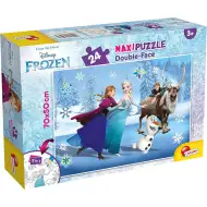 Ledové království 2 v 1 maxi 24dílné puzzle a omalovánka 70x50 cm – Lisciani