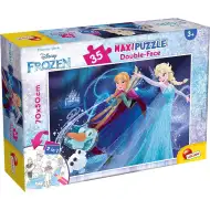 Ledové království 2 v 1, maxi puzzle 35 dílků a omalovánka 70x50 cm – Lisciani