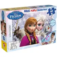 Ledové království Sestry 2 v 1 60dílné maxi puzzle a omalovánka 70x50cm - Lisciani