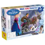 Ledové království tým 2 v 1, puzzle a omalovánky, 108 dílků, 70x50 cm – Lisciani