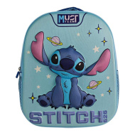 Luna: Must Team 3D Stitch s motivem vesmíru, zaoblený školkový batoh 26 x 10 x 32 cm