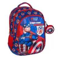 Luna: Must Team Amerika Kapitánya zaoblený třídílný batoh 32x18x43 cm