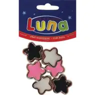 Luna: Plastová hvězda sada 6 ks 20 mm