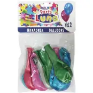 Luna: Sada 12 kovově barevných balónků