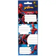 Luna: Štítky na sešity Spider-Man, balení 20 ks