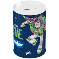 Luna: kovová pokladnička ve tvaru válce s motivem Toy Story, 10 x 15 cm
