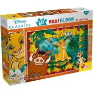 Lví král 2 v 1, maxi puzzle 60 dílků a omalovánky 70x50 cm - Lisciani