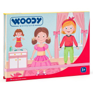 Magnetická skládačka v krabičce - Módní salón - Woodyland