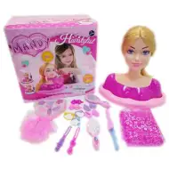 Mandy HairStylist, hlava panenky na účes a líčení