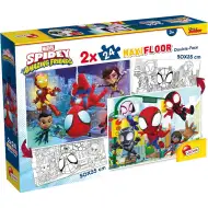 Marvel Spidey 2 v 1 maxi 2x24dílné puzzle a omalovánka 50x35 cm - Lisciani
