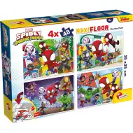 Marvel Spidey 2 v 1 maxi 4x48dílné puzzle a omalovánka 35x25 cm - Lisciani