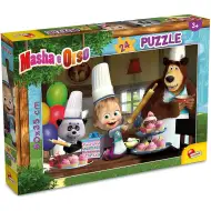 Máša a Medvěd pečení muffinů 24dílné puzzle 50x35cm - Lisciani