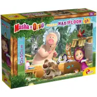 Máša a medvěd koupání 24dílné maxi podlahové puzzle 70x50 cm - Lisciani