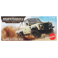Matchbox A Film: Land Rover 6x6 autíčko v papírové krabičce v měřítku 1:64 – Mattel