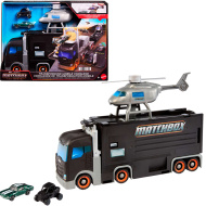 Matchbox Film: 2 v 1 Mercedes autotransportér a přestavitelná sada dráhy – Mattel