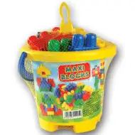 Maxi Blocks kbel s 24 stavebními kostkami - D-Toys