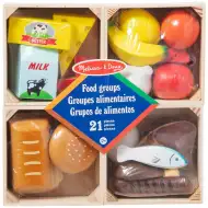 Melissa &amp; Doug: Sada potravin v dřevěných bednách – Spin Master