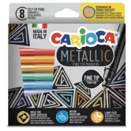 Metalická 8ks sada barevných fixů - Carioca