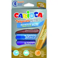 Metalický lesklý tempera tyčinka, sada 6 kusů - Carioca