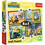 Mimoni 3 4 v 1 puzzle 35-48-54-70 dílků - Trefl