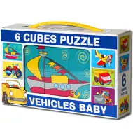 Mini pohádkové kostky s vozítky 6ks - D-toys